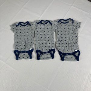 Bundle of 3 Gerber Sports Onesies.